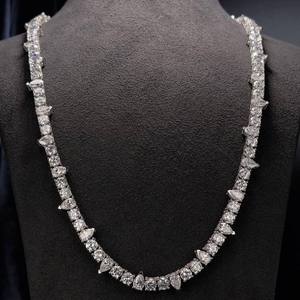Collar de Diamantes de Laboratorio para Mujer, Diamantes Sintéticos de Corte Brillante de Lujo, Certificados por IGI, Color D, Estilo Hip Hop, Regalo para Boda o Fiesta - Product Image 1