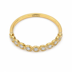 Bague de fiançailles classique en or jaune pour femme avec diamant taille brillant rond - Product Image 3
