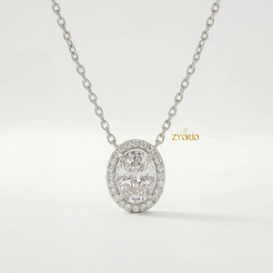 Rose Gold Lab Grown Diamond Pendant Necklace Gold Plated Link Chain Engagement & Wedding Ready Luxury <b>Jewelry</b> for Women - Product Image 3