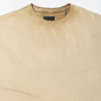 T-shirt en jersey de coton surdimensionné pour homme, col rond, manches courtes, style décontracté avec imprimé, coupe respirante