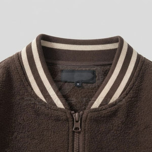 Fashionable <b>Men</b> Varsity Winter <b>Jacket</b> with Stand Collar Front Logo <b>Long</b> Sleeves Breathable Cotton Fabric Relaxed Fit - Product Image 4