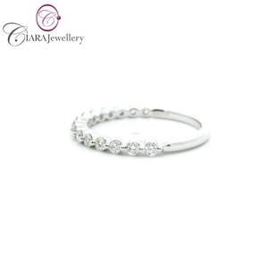 แหวนทองคำขาว/เหลือง18K สุดหรูคุณภาพสูงประดับด้วยเพชรธรรมชาติสำหรับใส่ในวันครบรอบแต่งงานทุกวัน - Product Image 2