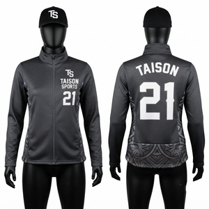 Chaqueta de Entrenamiento de Lacrosse Unisex, Tejido Elástico de Poliéster Premium de 330 g, Color Negro Grisáceo, Ropa Deportiva con Cremallera, Forro Polar con Capucha, Impermeable - Product Image 1