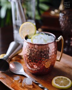 Copper cocktail serving <b>mug</b> set for stylish luxury lounge drinks hammered finish metal cups durable reusable serving <b>mugs</b> - Product Image 4