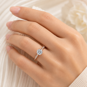 925 Silver <b>Fine</b> Jewelry Trendy Romantic Style Hidden Halo Design Moissanite Diamond <b>Ring</b> for Wedding Engagement Anniversary Gift - Product Image 2