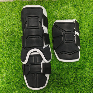 Adult Breathable Fabric Professional Protection Baseball Leg Guards Comfortable Flexible Adjustable Seat Custom Design <b>Hook</b> Loop - Product Image 4