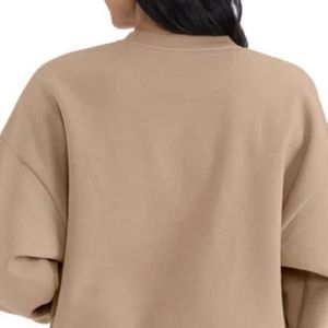 เสื้อสเวตเชิ้ตผู้หญิง แขนยาว คอกลม ผ้าฟลีซ ทรงหลวม สไตล์ลำลอง สตรีทแวร์ พร้อมปลายแขนแบบริบ - Product Image 4
