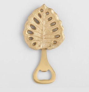 Simple Leaf Design Brass Bottle Opener Elegant Minimal <b>Bar</b> <b>Tool</b> Perfect For Home Kitchen Cafe And Daily Use From India - Product Image 4