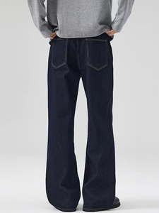 Custom High Quality Denim <b>Jeans</b> Cotton Custom <b>Embroidered</b> Casual Washed Clothing Manufacturer Straight Leg Pants for Men - Product Image 3