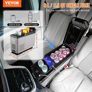 15 L Single Zone Car <b>Refrigerator</b> 12/24V Portable Freezer -4 to 68 F Adjustable Range 12 Volt Armrest Fridge - Product Image 2