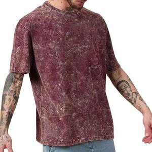 Camisetas Vintage de Manga Corta 100% Algodón 230gsm al por Mayor, Camiseta con Logotipo Personalizable, Camiseta Oversize para Hombre con Lavado Ácido - Product Image 4