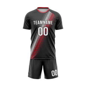 Maillot de football personnalisé par sublimation, unisexe adulte, en polyester respirant à séchage rapide, col en V, uniformes de sport - Product Image 2