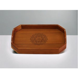 Most Selling Wooden <b>Trays</b> Set for Party <b>Buffet</b> Serving with Montessori Wooden Design Storage <b>Tray</b> Available In Bulk Quantity - Product Image 1