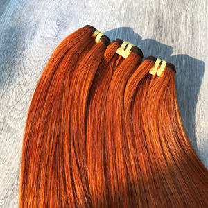Venta caliente Color naranja hueso recto vietnamita extensiones de cabello humano Super doble dibujado - Product Image 1