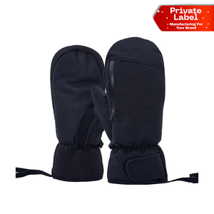 Gants de ski fourrés en polaire, imperméables, couleur personnalisée, fournis directement par l'usine, avec isolation Thinsulate, pour le snowboard et l'hiver - Product Image 1