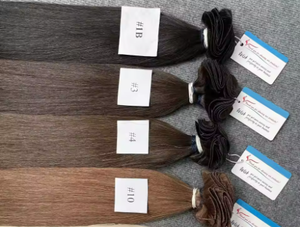 SUPER VENTA 100% Extensiones de cabello de trama atadas a mano de cabello humano vietnamita Precio de fábrica Súper sedoso recto Sin desprendimiento Sin enredos - Product Image 2