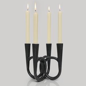 Support de bougie en fonte avec finition antique pour la décoration intérieure, le salon, la table à manger et les décorations de fêtes, idéal pour l'étiquetage privé. - Product Image 1