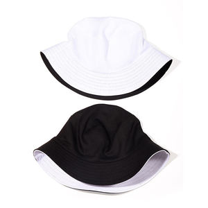 Unisex Bucket <b>Hat</b> Solid Color <b>Light</b> Blue Cotton Linen Casual Spring Summer Adult - Product Image 4