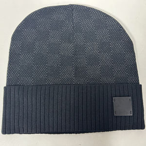 High Quality Winter <b>Wool</b> <b>Beanie</b> <b>Hat</b> Plaid Letter Design Unisex Outdoor Warm Knitted Cap Fashionable Jacquard <b>Beanie</b> for Beach - Product Image 5