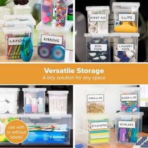 Konnect 2-Pack Clear Plastic Storage Containers with Lids Stackable Nesting Organizer <b>Boxes</b> <b>Small</b> Size - Product Image 2