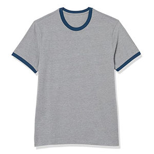 T-shirt Ringer en Coton de Haute Qualité pour Homme, Col et Manches Contrastants, Col Rond, Manches Courtes, Décontracté, Tendance, Logo Personnalisé, OEM - Product Image 5