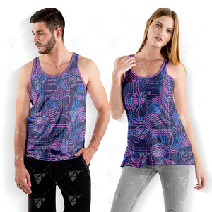 Débardeur de sport pour homme, best-seller, haute qualité, séchage rapide, imprimé, écologique, respirant, polyester/coton - Product Image 1