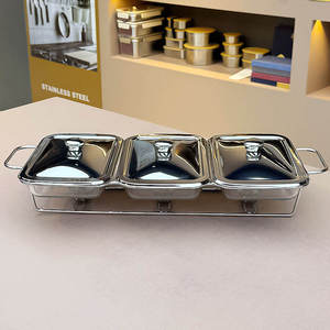 Premium Round Chafing Dish Stainless Steel <b>Buffet</b> Warmer with Glass Viewing Lid Ornate Pillar Food <b>Server</b> Hotel Catering - Product Image 6