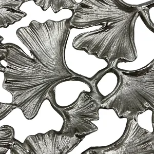 Premium Handmade Fruit Bowl for Kitchen Counter Coffee Table Dining Table DisplayLeaf Shape Metal <b>Decorative</b> <b>Plate</b> Handmade - Product Image 4