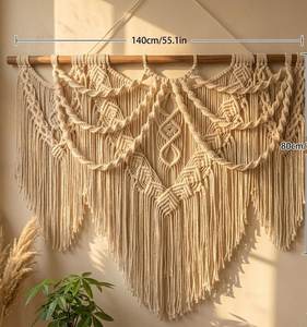 Arte de Pared de Macramé, Decoración del Hogar, Diseño Innovador, Arte de Pared de Algodón Tejido, Precio al por Mayor con la Mejor Calidad, Personalizado - Product Image 4