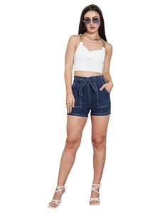 Shorts en jean décontractés pour femmes, coupe régulière, taille mi-haute, 100 % coton, style vintage, écologiques, pour l'été - Abdul Royal World - Product Image 1
