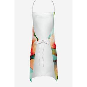 Delantal de flor de melocotón de acuarela Multicolor grande Unisex de Delaware para cocinar manualidades para hornear jardinería-para adultos y mujeres - Product Image 4