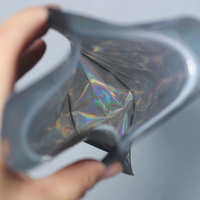 Sachet Doypack Personnalisé en Aluminium Holographique avec Fermeture Zip, Haute Barrière, Anti-Lumière, pour Emballage de Café, Thé, Épices
