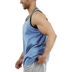 Débardeurs de sport pour hommes grande taille en coton avec logo personnalisé, sans manches, pour l'été, vente en gros - Product Image 3