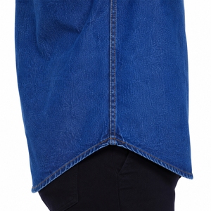 Chemise en jean pour homme, look denim haut de gamme personnalisé, boutons classiques sur le devant, coupe moderne décontractée, style quotidien confortable, deux poches poitrine. - Product Image 5