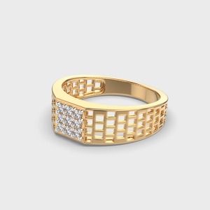 Bague en or plaqué diamant de qualité supérieure avec un design élégant pour femmes et hommes, idéale pour les mariages, les anniversaires, les fêtes et le quotidien - Product Image 6