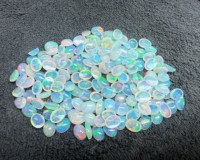 Opale d'Éthiopie de qualité supérieure, cabochon ovale – Opale de feu Welo naturelle, pierre brute pour bagues, pendentifs et bijoux personnalisés