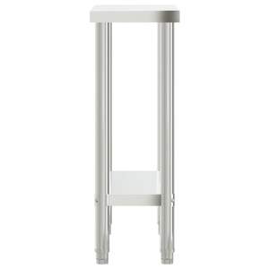 Mesa de Trabajo para Cocina Comercial de 32.5"x11.8"x33.5" de Acero Inoxidable - Product Image 6