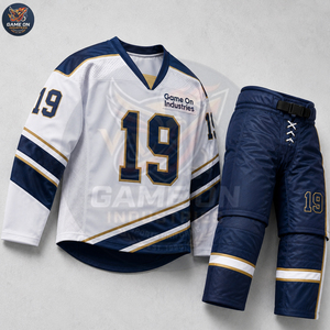 Custom Ice Hockey Uniform Set Team Jersey Hockey Pants Sportswear Custom Made Team Apparel OEM ODM Ice Hockey Uniform - Product Image 3