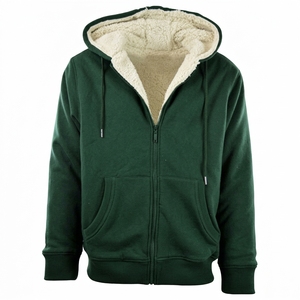 Custom Logo Print 420 Grams Zip-Up Cartoon Winter Polyester Fleece Oversized Loose Fit Lined Quick Dry Hoodies - Product Image 5