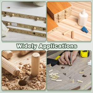 Chevilles en bois de bouleau naturel de qualité supérieure, faites à la main, surface lisse, pour menuiserie, bricolage et artisanat - Product Image 6