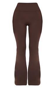 Custom Wholesale Womens Outdoor Yoga Wear High Waist Flare Pants Elastic <b>Band</b> Tummy Control Comfortable <b>Workout</b> Pants - Product Image 3