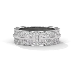 Classic Iced Out Style Moissanite Diamond <b>Ring</b> 925 Sterling <b>Silver</b> Rhodium Plated Hip Hop Jewelry Anniversary Gift for Women <b>Men</b> - Product Image 1