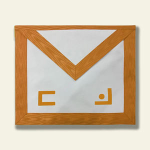 Delantal Masónico con Ribete Dorado para Tesorero de Logia, Delantal Personalizado con Nombre de Logia y Diseño de Joyas de Past Master - Product Image 2