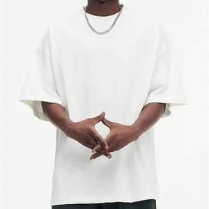 Camiseta Oversize de Corte Cuadrado para Hombre, de Algodón Grueso y Liso - Product Image 5