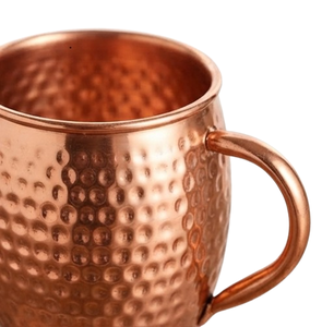 Mug en cuivre martelé, ustensile de cuisine, taille moyenne, pour servir de l'eau, finition en cuivre pur - Product Image 4