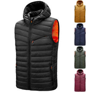 Chaleco acolchado para hombre con cremallera, cálido para invierno, sin mangas, OEM, logotipo personalizado, precio de fábrica al por mayor, pedido a granel, proveedor directo - Product Image 3