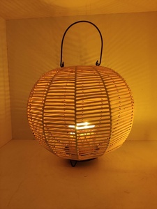 Lámpara colgante de lujo vintage antigua artesanía de madera hecha a mano creativa decorativa de caña de mimbre de tarifa barata al por mayor 2024 - Product Image 5