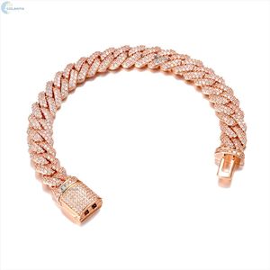 Bracelet Hip Hop serti de diamants de laboratoire, style rappeur, bracelet cubain 16 mm pour homme, bracelet tendance et brillant - Product Image 2