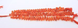 Perles en forme de goutte en cornaline naturelle lisse 6x9-7x10 mm, perles de pierre précieuse en cornaline en forme de goutte de 8 pouces, perle de pierre précieuse naturelle en cornaline en forme de goutte - Product Image 2