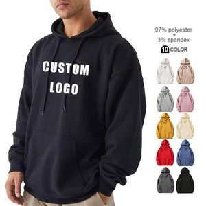 เสื้อฮู้ดฟลีซหนาน้ำหนักมากทรงโอเวอร์ไซส์ ไหล่ตก สกรีนโลโก้ OEM สตรีทแวร์ เสื้อกันหนาวเปล่าๆ ผู้ผลิตเสื้อสเวตเชิ้ตขายส่ง - Product Image 2
